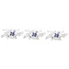 FRCOLOR 3-Piece Rhinestone and Faux Pearl Bridal Hair Comb Set, Blue view 1