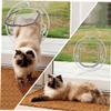 Transparent Adjustable Plastic Cat Flap, White view 2
