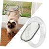 Transparent Adjustable Plastic Cat Flap, White view 3