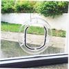Transparent Adjustable Plastic Cat Flap, White view 4