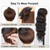 66 cm Long Wavy Ponytail Extension with Drawstring and Clip-In, Synthetic Hairpiece for Black Women view 3