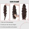 66 cm Long Wavy Ponytail Extension with Drawstring and Clip-In, Synthetic Hairpiece for Black Women view 4