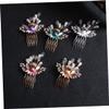 FRCOLOR 2-Piece Bridal Hair Accessories with Faux Pearls and Crystals, Green view 4