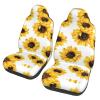 Stylish Car Seat Covers with Sunflower Print, 2-Piece Set view 1