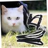 Supvox Adjustable Cat Harness with Nylon Leash, Quick-Release Buckle, for Cats and Kittens, Indoor and Outdoor Use, Black, Comfortable and Safe view 2