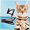 Supvox Adjustable Cat Harness with Nylon Leash, Quick-Release Buckle, for Cats and Kittens, Indoor and Outdoor Use, Black, Comfortable and Safe view 3
