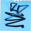 Supvox Adjustable Cat Harness with Nylon Leash, Quick-Release Buckle, for Cats and Kittens, Indoor and Outdoor Use, Black, Comfortable and Safe view 4