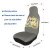 Stylish Car Seat Covers with Rooster Pattern, 2 Pieces, Polyester Fabric, Full-Print Design view 3