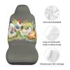 Stylish Car Seat Covers with Rooster Pattern, 2 Pieces, Polyester Fabric, Full-Print Design view 4