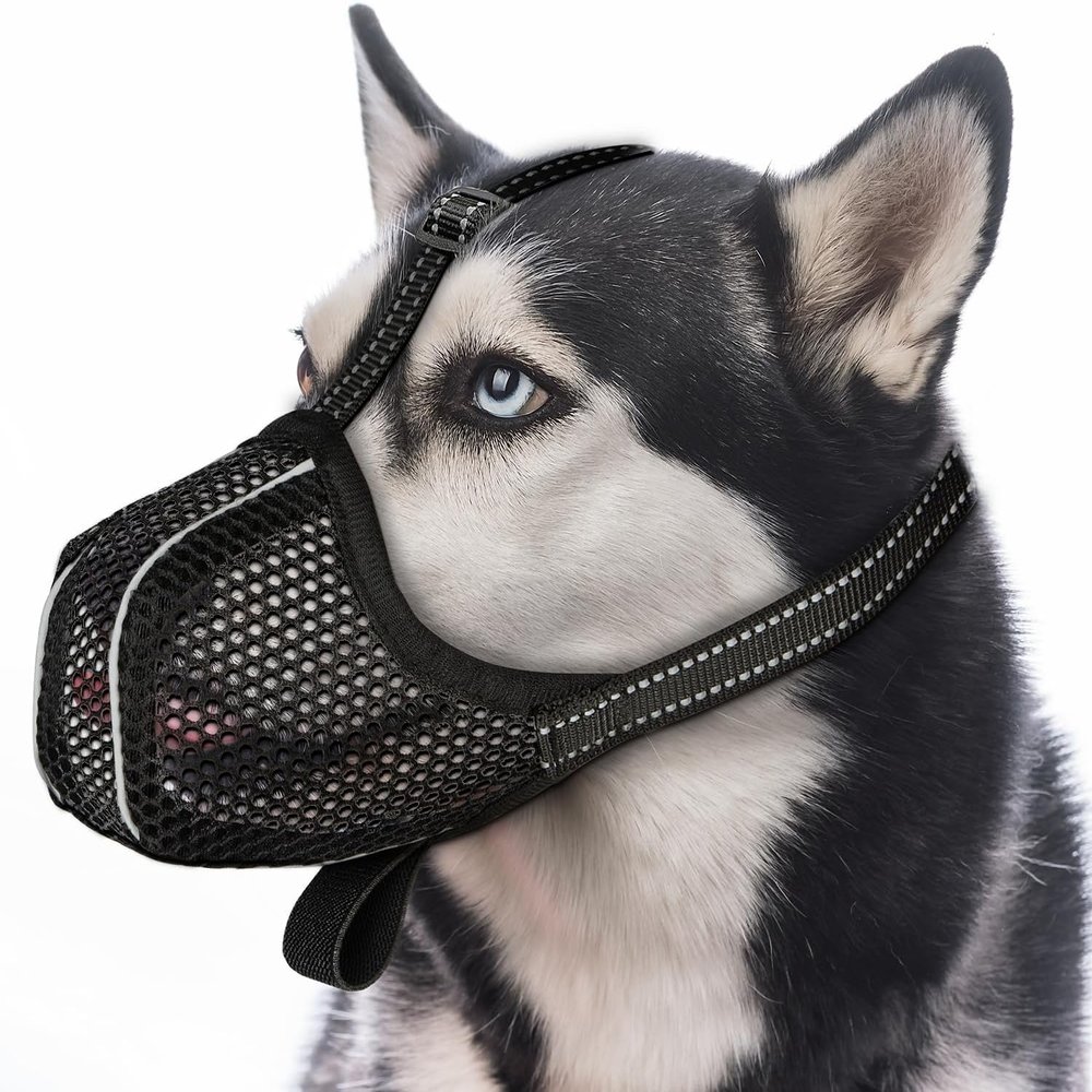 Dog Muzzle for Large Dogs - Adjustable, Breathable, Reflective