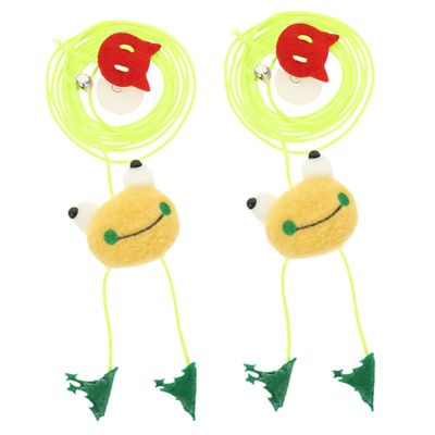 Happyyami 4-Piece Adjustable Cat Toys with Catnip, Interactive Hanging Toys for Play and Enrichment