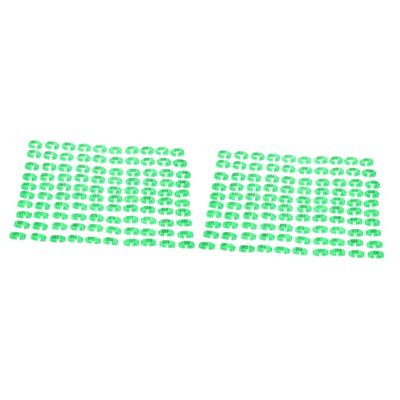 BESPORTBLE 200-Piece Numbered Poultry Leg Bands, Reusable Identification Rings for Chickens and Ducks, Green