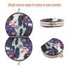 NYYYTTTEU Purple Cow Artwork Folding Makeup Mirror for Handbags and Travel view 3