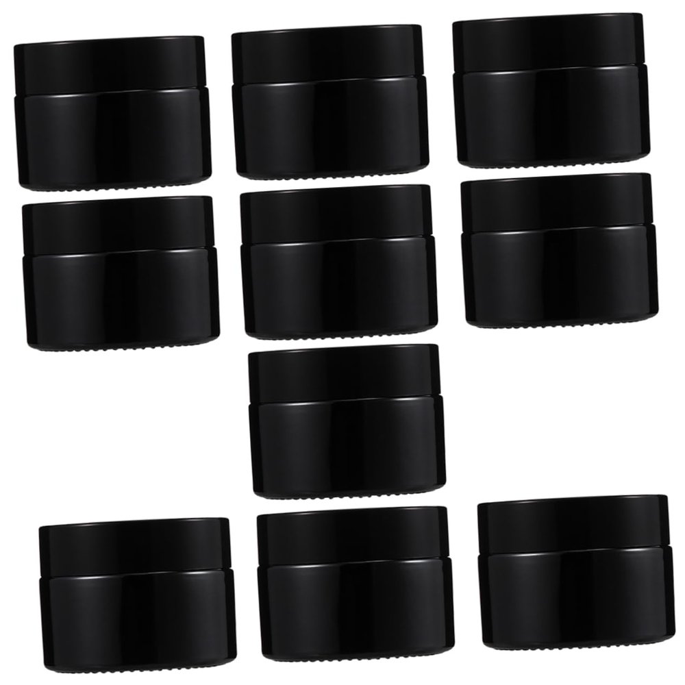 MAGICLULU 10-Piece Glass Cosmetic Jars with Lids
