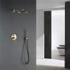 10-Inch PE Shower System, Brushed Gold Brass Set with Hand Shower view 2