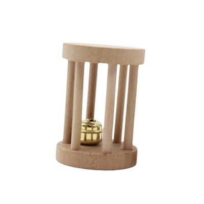 INOOMP Wooden Toy for Small Pets with Bell