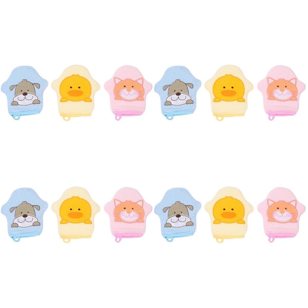 Healeved 12-Piece Bath Exfoliating Gloves for Children