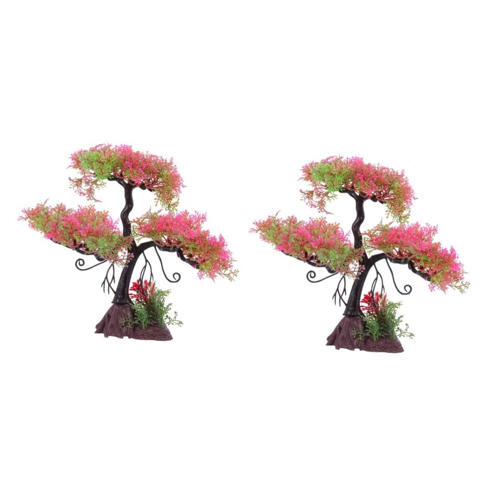 Happyyami 2-Piece Artificial Aquarium Plants