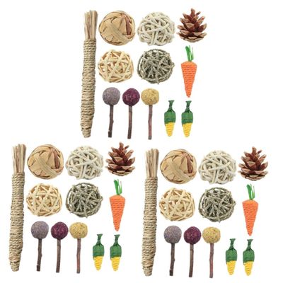 Supvox 36-Piece Chew Toy Set for Small Pets