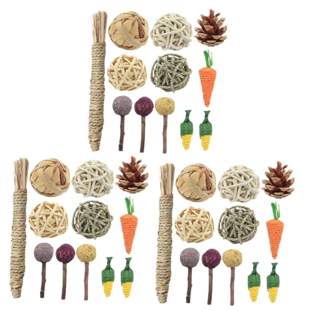 Supvox 36-Piece Chew Toy Set for Small Pets