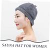 MAGICLULU Women's Coral Fleece Sauna Hat with Breathable Holes view 3