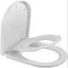Family Toilet Seat with Integrated Child Seat, D-Shaped Soft-Close Lid view 1