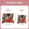 Women's Cosmetic Bag Set, Waterproof PU Leather, Zipperless Snap Closure, Bullfinch Bird Red Pattern, Multicolor 04 view 2