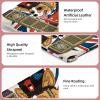 Women's Cosmetic Bag Set, Waterproof PU Leather, Zipperless Snap Closure, Bullfinch Bird Red Pattern, Multicolor 04 view 4