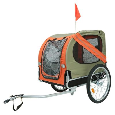 3-in-1 Dog Bike Trailer and Jogger, Holds Pets up to 40 kg, Orange