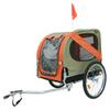 3-in-1 Dog Bike Trailer and Jogger, Holds Pets up to 40 kg, Orange view 1