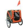 3-in-1 Dog Bike Trailer and Jogger, Holds Pets up to 40 kg, Orange view 2