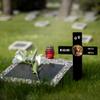 INDIGOS UG Dog Grave Decoration, 90 cm Cross, Weather-Resistant Memorial Stake, Custom Text and Date view 3