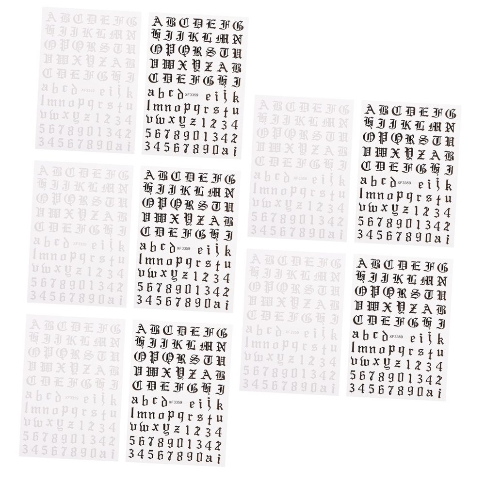 minkissy 10-Piece Geometric Self-Adhesive Nail Stickers