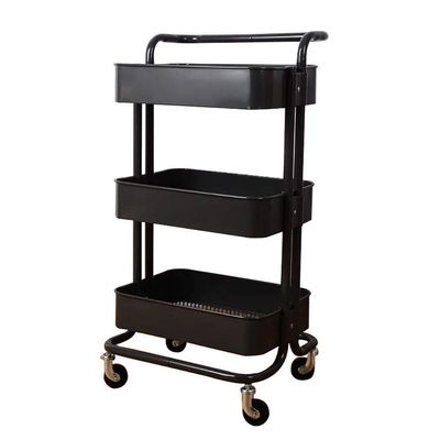Black Thickened Salon Beauty Trolley