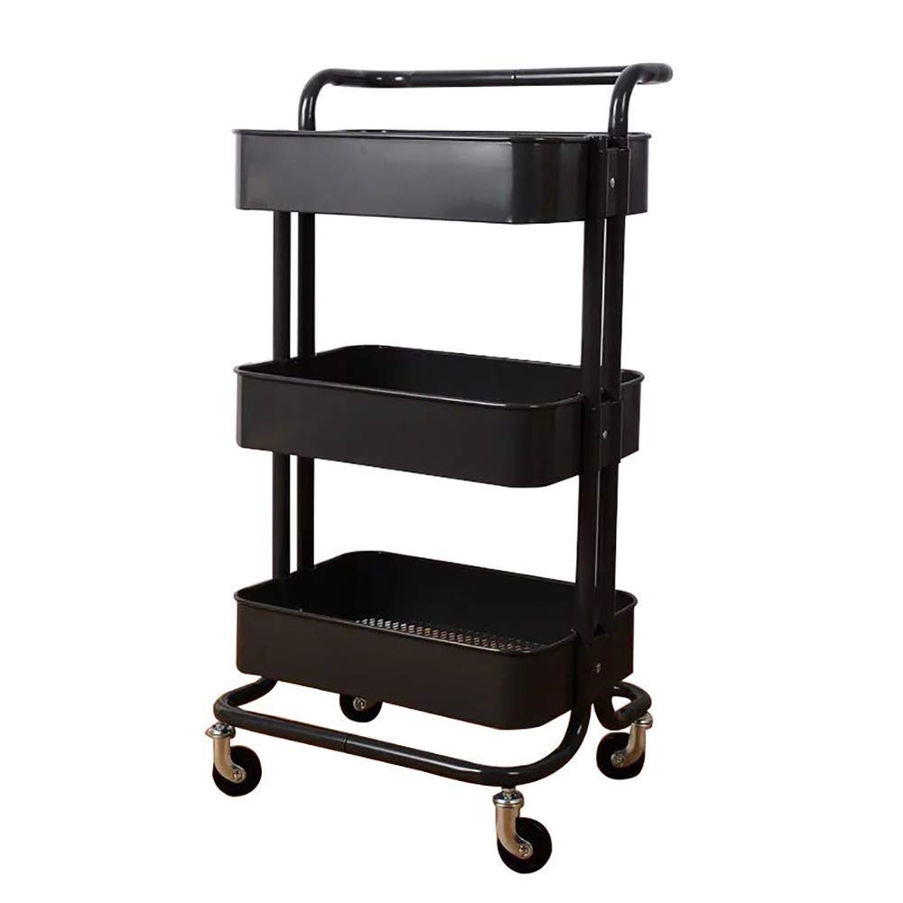 Black Thickened Salon Beauty Trolley