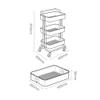 Black Thickened Salon Beauty Trolley view 2