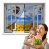 Magnetic Insect Screen for Windows, 85 x 50 cm, Black view 1