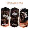 Elegant Bridal Crystal Alloy Hair Comb, Silver view 3