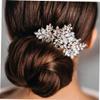 Elegant Bridal Crystal Alloy Hair Comb, Silver view 4