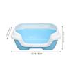 INOOMP Easy-Clean Semi-Enclosed Plastic Cat Litter Box with Splash Guard, Medium view 2