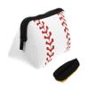 Portable Neoprene Baseball Cosmetic Bag for Women, White view 1