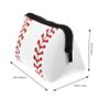 Portable Neoprene Baseball Cosmetic Bag for Women, White view 2