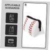 Portable Neoprene Baseball Cosmetic Bag for Women, White view 4