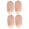 Healeved 4-Piece Exfoliating Bath Gloves, Light Pink view 1