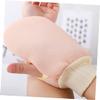 Healeved 4-Piece Exfoliating Bath Gloves, Light Pink view 4