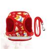 Red Cartoon Dog Harness with Leash and Comfortable Chest Strap view 2