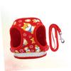 Red Cartoon Dog Harness with Leash and Comfortable Chest Strap view 4