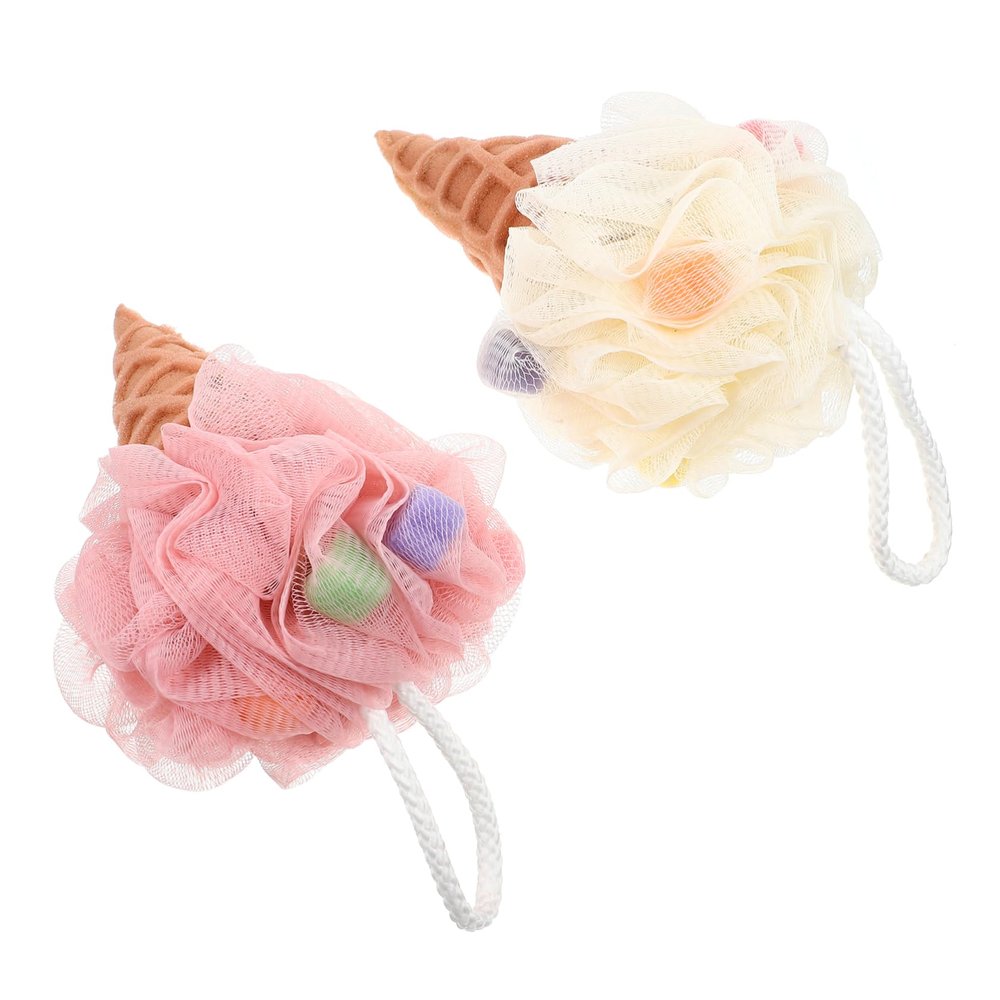 Pack of Elastic Bath Sponges for Body and Neck, Shower Accessory