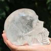 QINGQI schn Natural Rock Crystal Skull, Hand-Carved, Reiki Healing Gift (Size: 1,500–1,600 g) view 3