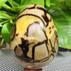 AtkitS Beautiful Natural Turtle-Back Stone, Egg-Shaped Dragon Crystal, Crack, Mineral Specimen, Healing (Size: 400–450 g) view 2